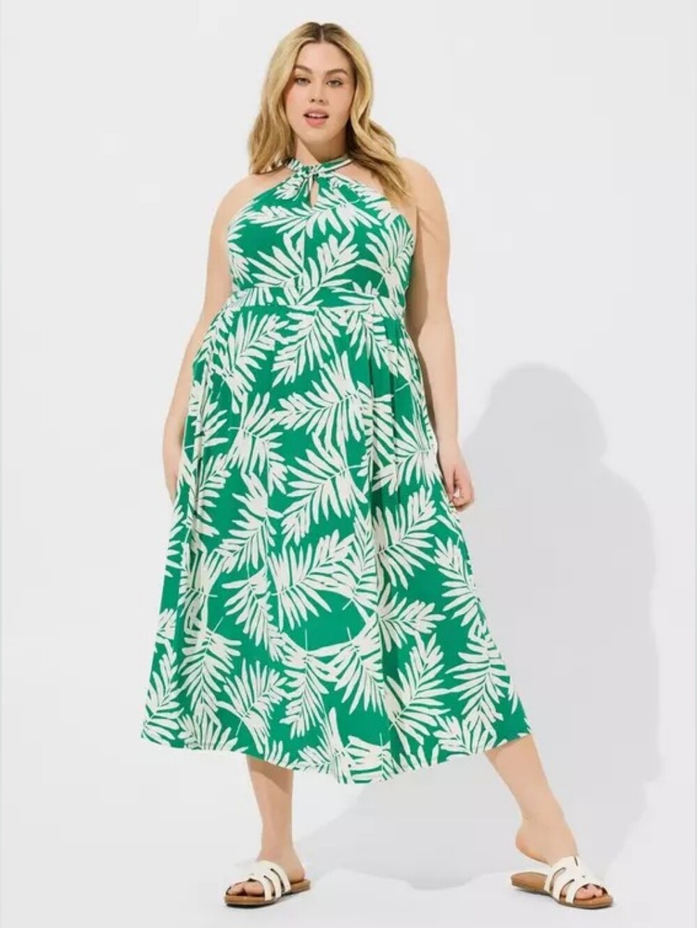 NEW Torrid Tea Length Studio Knit Halter Dress